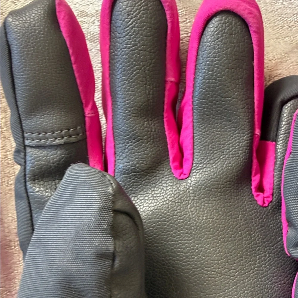 The North Face Fuchsia and Charcoal Gloves Hyvent